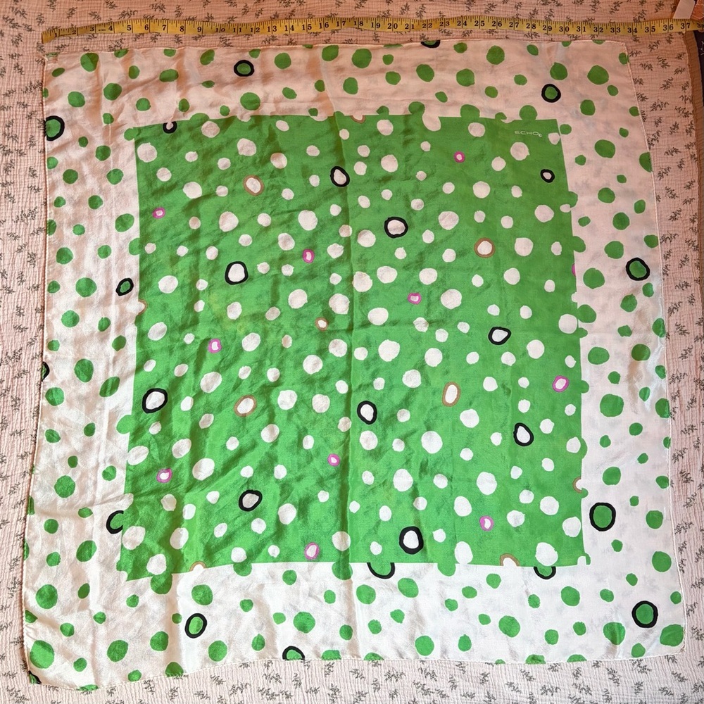 Vintage Echo Silk Scarf large